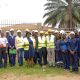 Prof. Anthony Muwagga Mugagga (5th Right) and Dr. Martin Muyingo (6th Right) with stakeholders and technical students under UVTAB at the handover of the wall fence to Makerere College School on 12th November 2025. Official hand over of newly constructed wall fence to Makerere College School executed by technical students pursuing higher diploma courses in Civil Engineering and Architecture under the Uganda Vocational and Technical Assessment Board (UVTAB), enrolled at the Centre for Lifelong Learning and Teaching, College of Education and External Studies (CEES), 12th November 2025, Makerere University, Kampala Uganda, East Africa.