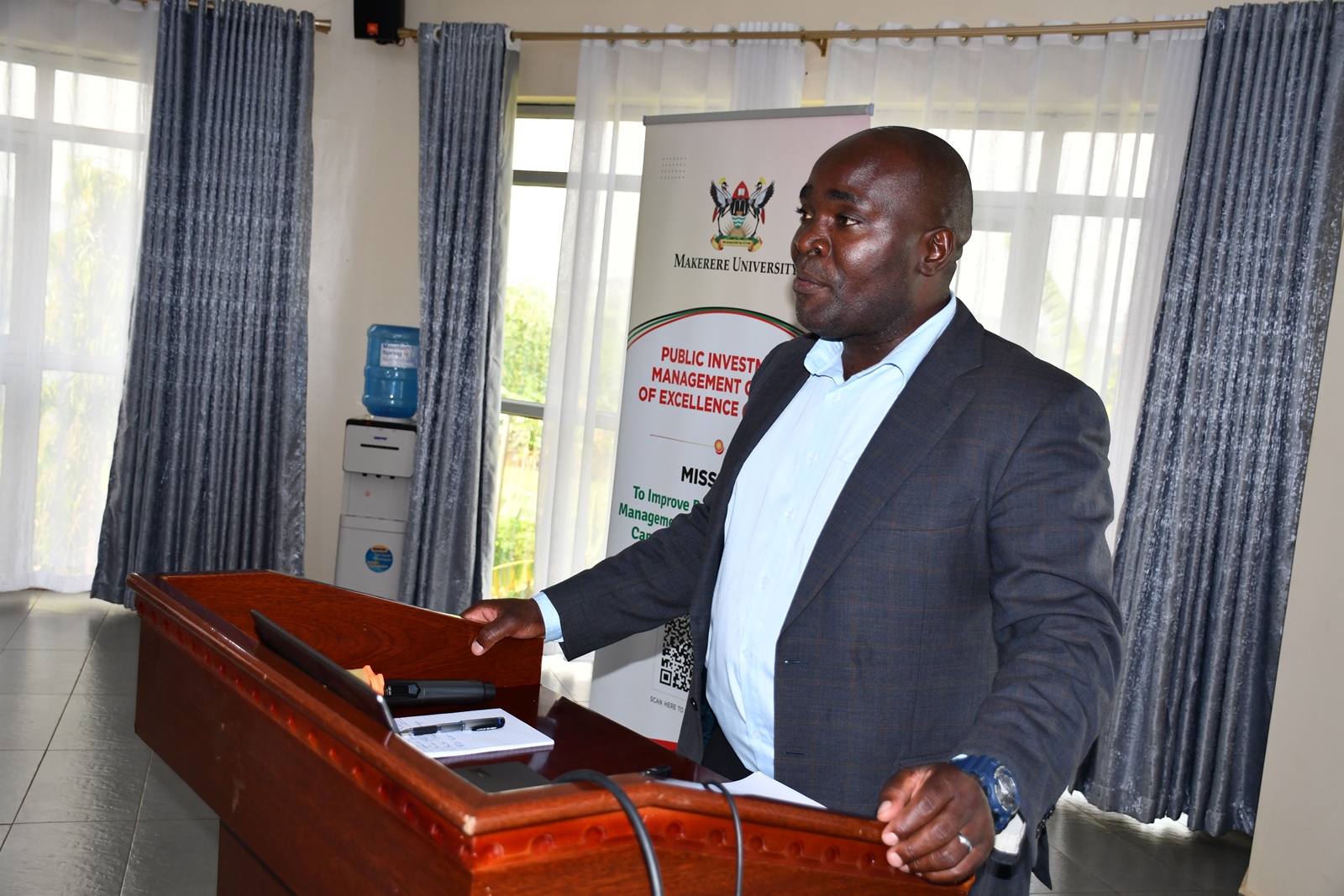 Dr. John Sseruyange. Public Investment Management Centre of Excellence (PIM CoE), College of Business and Management Sciences (CoBAMS) Makerere University, Kampala Uganda, East Africa, two-week specialized training in Financial Appraisal and Risk Analysis for officials from the Kampala Capital City Authority (KCCA) 17th-28th November 2025, Official opening on 17th November 2025 in Jinja.