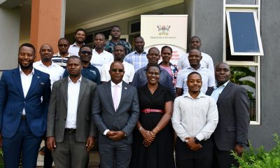 Front Row: Prof. Edward Bbaale (3rd Left) and Dr. John Sseruyange (Right) with trainers and officials from KCCA in Jinja on 17th November 2025. Public Investment Management Centre of Excellence (PIM CoE), College of Business and Management Sciences (CoBAMS) Makerere University, Kampala Uganda, East Africa, two-week specialized training in Financial Appraisal and Risk Analysis for officials from the Kampala Capital City Authority (KCCA) 17th-28th November 2025, Official opening on 17th November 2025 in Jinja.