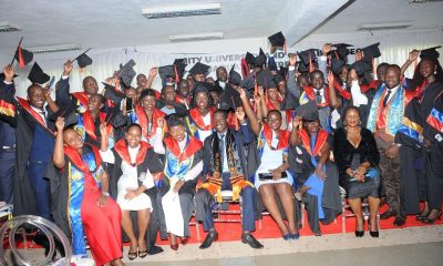 Graduands and the College Management team in a group photo on 21st November 2025. College of Computing and Information Sciences (CoCIS) graduates 71 students under Phase 2 of the e-VBAB Project, a collaboration between Amity University in India and Makerere University, presided over by Principal Prof. Tonny Oyana on behalf of the Vice Chancellor, Block B CoCIS, 21st November 2025, Kampala Uganda, East Africa.