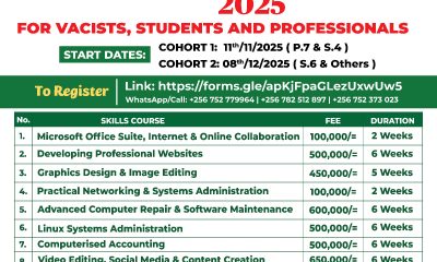 ICT Bootcamp for Vacists, Students and Professionals November-December 2025, Makerere University. College of Computing and Information Sciences (CoCIS) runs a Center for Innovations and Professional Skills Development (CiPSD), Block A – Front Office/Block B, Level 5.
