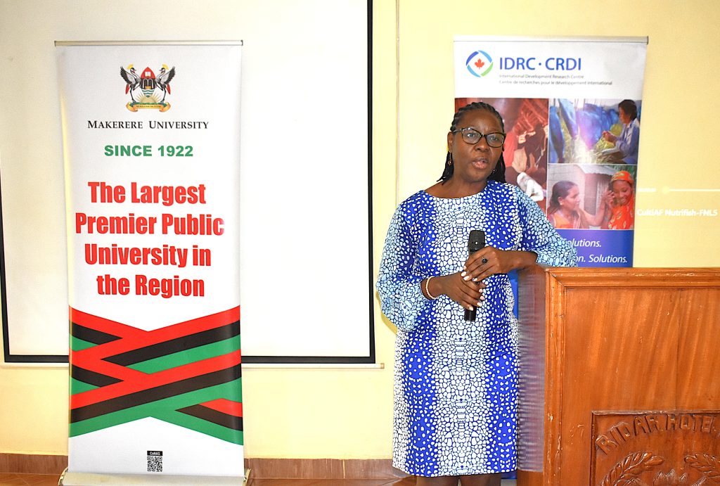 Dr. Dorothy Nakimbugwe from Nutreal, a private company collaborating with the NutriFishPlus Project, underscored the crucial role of private sector involvement in research initiatives. Following successful implementation of the NutriFish Project 2019-2023, Makerere University has been awarded a new grant worth about UGX2 Billion to expand activities and deepen community impact through the NutriFishPlus Project Funded by the International Development Research Centre (IDRC) Australian Centre for International Agricultural Research (ACIAR) under Cultivate Africa’s Future Fund Phase II (CultiAF2), the NutriFishPlus Project seeks to enhance the incomes and livelihoods of fishing communities in Uganda. Launch and Planning Meetings 28th-30th October 2025, Ridah Hotel, Mukono District, East Africa.