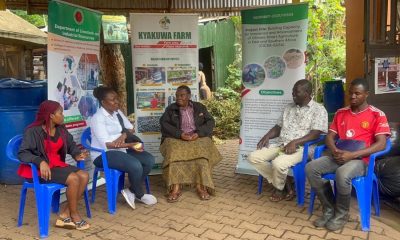 Dr. Dorothy Nampanzira (L), the Principal Investigator, interacts with Prof. Kabirizi at Kyakuwa Dairy farm. Regional research initiative “Building Capacity for Innovation and Advancement of Climate Smart Agriculture in East and Southern Africa” (CICSA-E&SA) visited Prof. Jolly M. L. Kabirizi, Executive Director of Kyakuwa Dairy Farm and animal research scientist at Valley University of Science and Technology, welcomed the Makerere University team to the model site for urban farming innovations in Wakiso District, Uganda, East Africa