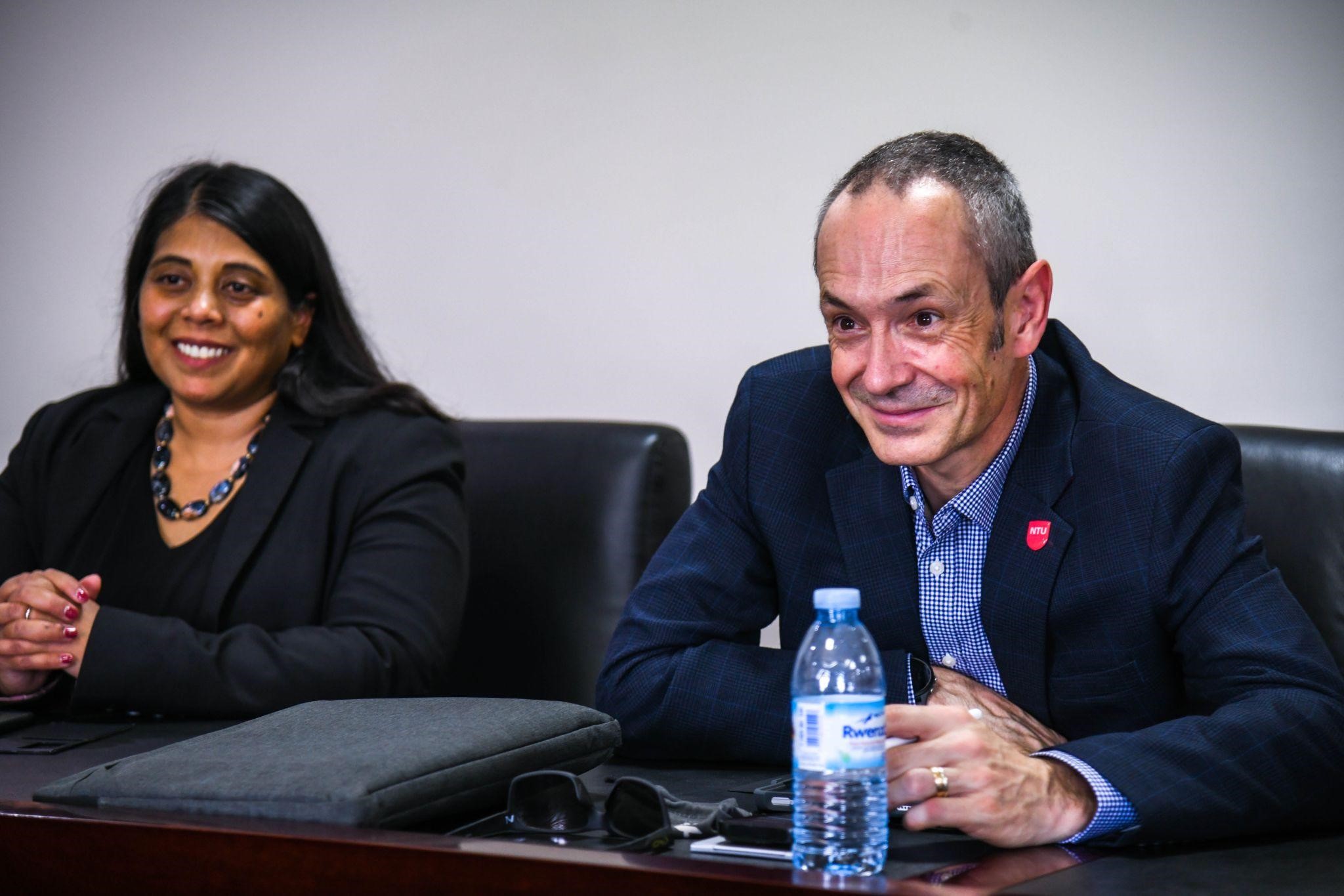 Prof. Neil Mansfield sharing his remarks during the meeting. Makerere University has hosts delegation from Nottingham Trent University (NTU) for high-level discussions focused on strengthening and expanding the long-standing collaboration between the two institutions. The team that was received by Prof. Sarah Ssali, 21st November 2025, Main Building, Makerere University, Kampala Uganda, East Africa.