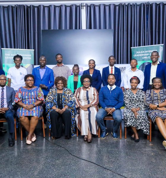 Dr. Nansozi K. Muwanga (4th left) with some JNLC staff members, Facilitators, Adjudicators and the Alumni who pitched their community innovation projects, pose for a group photo on 17th November 2025 at Fairway Hotel. Julius Nyerere Leadership Centre (JNLC) at Makerere University, in partnership with the United Nations Development Programme (UNDP), two-day Community Innovation Showcase and Alumni Workshop on 17th November 2025, Fairway Hotel, Kampala Uganda, East Africa. An event dedicated to strengthening alumni-led community transformation across Uganda.