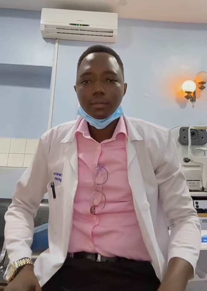 Dr. Ekwaro at his currrent station, Mengo Hospital. Impact Stories: Dr Ekwaro Ronald, Mastercard Foundation Scholars Program alumnus, Optometrist, committed to enhancing eye health in Uganda. He plans to establish the country's first Myopia Control Centre, dedicated to safeguarding the eye health of young people in Uganda and neighbouring nations, November 2025, Makerere University, Kampala Uganda, East Africa, November 2025, Kampala Uganda, East Africa.