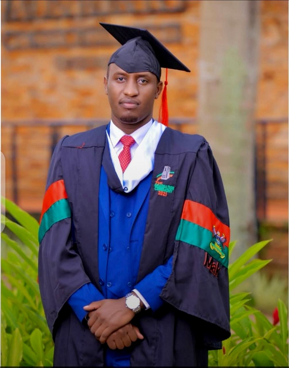 Sedrik on his graduation day at Makerere University in 2021. Impact Stories: Sedrick Nuwagaba, a 35-year-old petroleum engineer and Mastercard Foundation Scholars Program alumnus actively contributing his expertise to the Petroleum Authority of Uganda, November 2025, Makerere University, Kampala Uganda, East Africa.