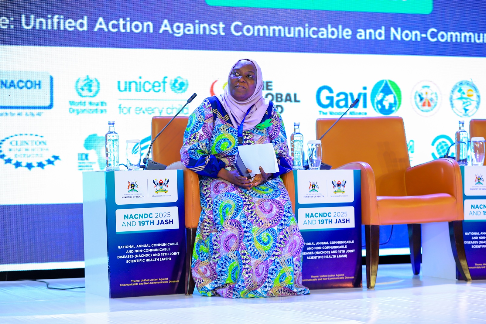 Dr. Hafsa Lukwata. Ministry of Health (MoH), Makerere University School of Public Health (MakSPH), Makerere University College of Health Science (MakCHS) and other partners jointly hosting the National Annual Communicable and Non-Communicable Diseases (NACNDC) and 19th Joint Annual Scientific Health (JASH) Conference 2025, running from 3rd to 7th November, Pre-Conference Symposium under the theme “Breaking the Silence: Advancing Mental Health Awareness and Resilience,” with a sub-theme on “Advancing Mental Health in Schools and Universities — Research and Policy Perspectives” 3rd November 2025, Victoria Hall, Speke Resort Munyonyo, Kampala Uganda, East Africa.