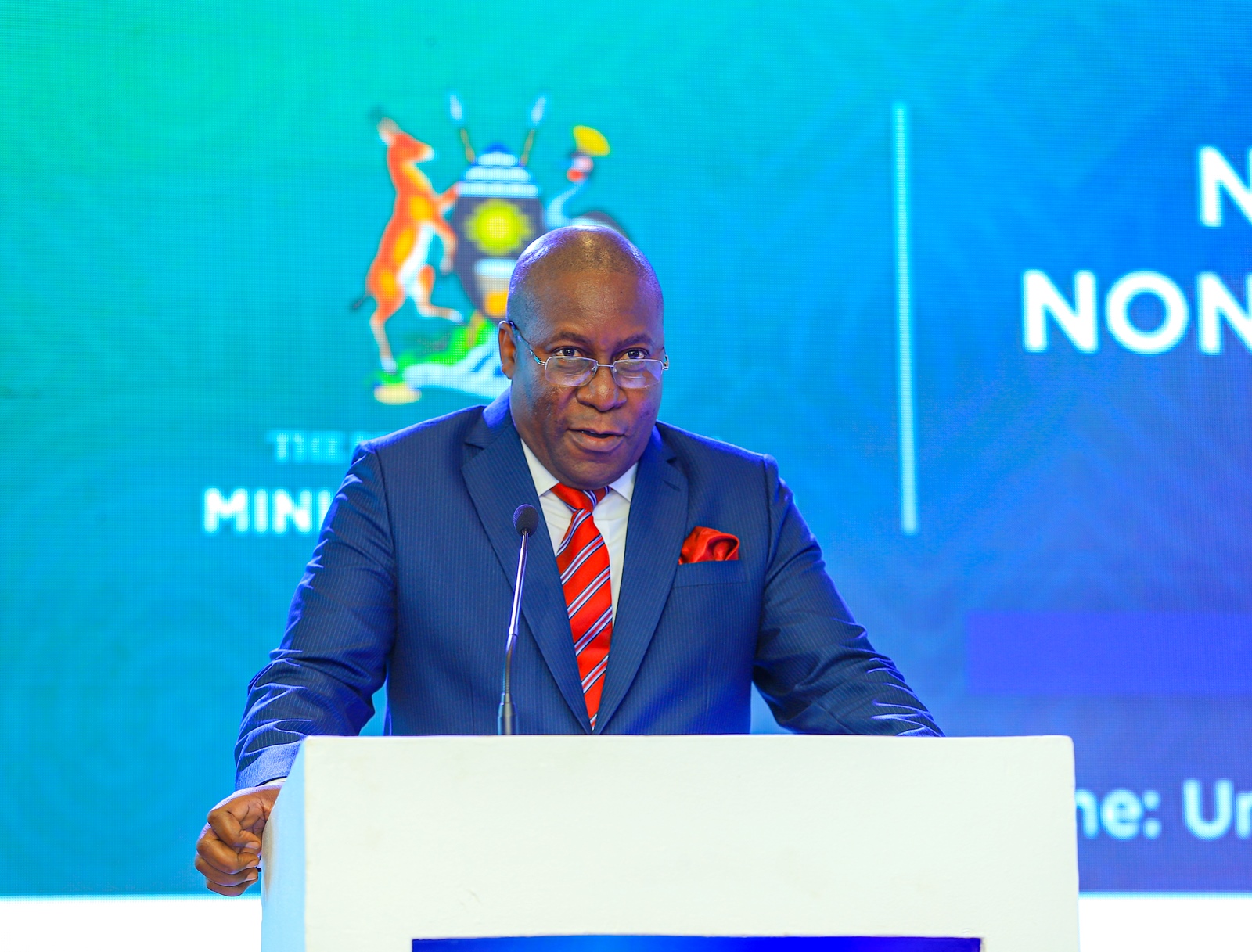 Justice Duncan Gaswaga delivers his address. Ministry of Health (MoH), Makerere University School of Public Health (MakSPH), Makerere University College of Health Science (MakCHS) and other partners jointly hosting the National Annual Communicable and Non-Communicable Diseases (NACNDC) and 19th Joint Annual Scientific Health (JASH) Conference 2025, running from 3rd to 7th November, Pre-Conference Symposium under the theme “Breaking the Silence: Advancing Mental Health Awareness and Resilience,” with a sub-theme on “Advancing Mental Health in Schools and Universities — Research and Policy Perspectives” 3rd November 2025, Victoria Hall, Speke Resort Munyonyo, Kampala Uganda, East Africa.