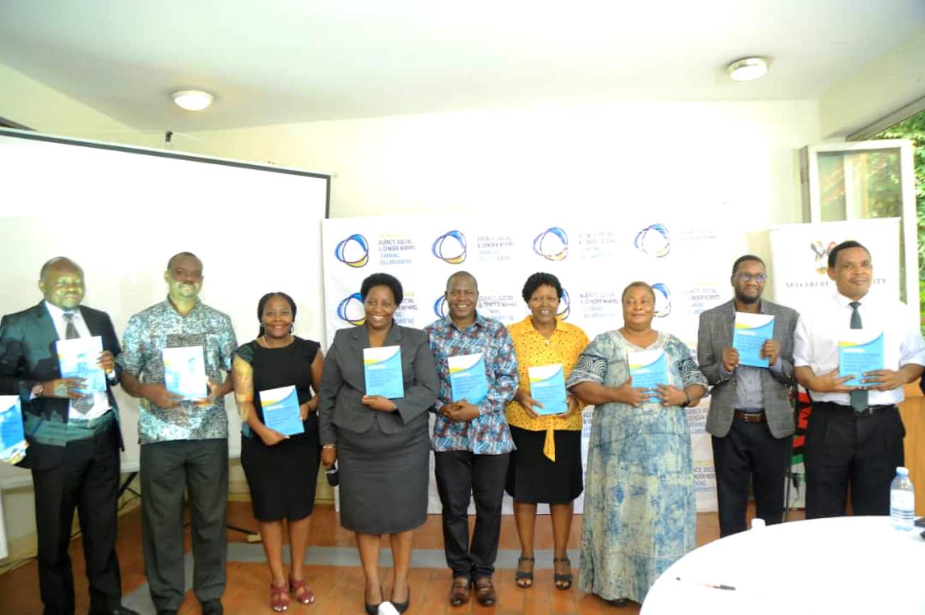 Prof. Helen Nambalirwa Nkabala and Prof. Ruth Nsibirano with other stakeholders at the book launch. Makerere University Press launch of highly anticipated book “Gender, Social Norms and Agency: Perspectives from East Africa”, Edited by Professor Paul Bukuluki and Dr. Daphine Agaba Kabagambe. November 2025, Golf Course Hotel, Kampala Uganda, East Africa.