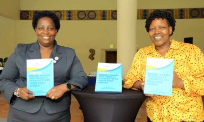 Prof. Helen Nambalirwa Nkabala (Left) and Prof. Ruth Nsibirano (Right) show off the book at the launch. Makerere University Press launch of highly anticipated book “Gender, Social Norms and Agency: Perspectives from East Africa”, Edited by Professor Paul Bukuluki and Dr. Daphine Agaba Kabagambe. November 2025, Golf Course Hotel, Kampala Uganda, East Africa.