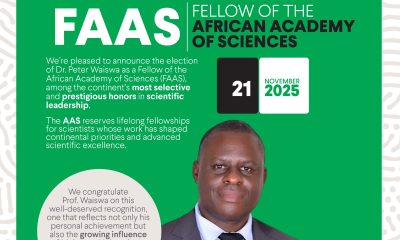 Dr. Peter Waiswa, an Associate Professor in the Department of Health Policy, Planning, and Management (HPPM), Makerere University School of Public Health (MakSPH), Kampala Uganda, East Africa announced Fellow of the African Academy of Sciences (FAAS), 21st November 2025.