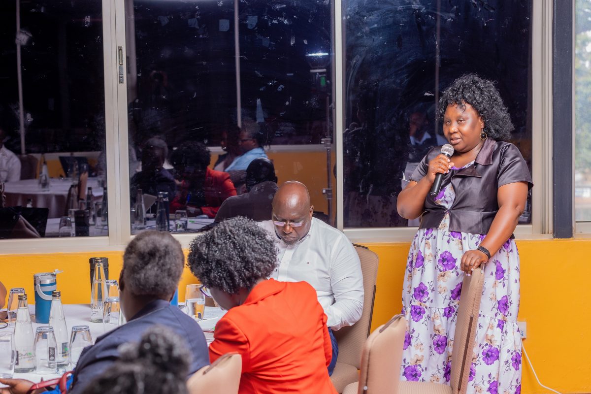 Dr. Ajulong Martha Grace, Assistant Commissioner, Pharmaceutical Supply Chain and Logistics submitting during the meeting. Makerere University School of Public Health (MakSPH), Ministry of Health (MoH) and Joint Medical Stores (JMS) launched of project to boost Uganda’s health supply chain backed by the Gates Foundation to improve emergency deliveries and use data to ensure lasting resilience, flag off-6th November 2025, stakeholder consultative workshop-10th November 2025, Kampala Uganda, East Africa.