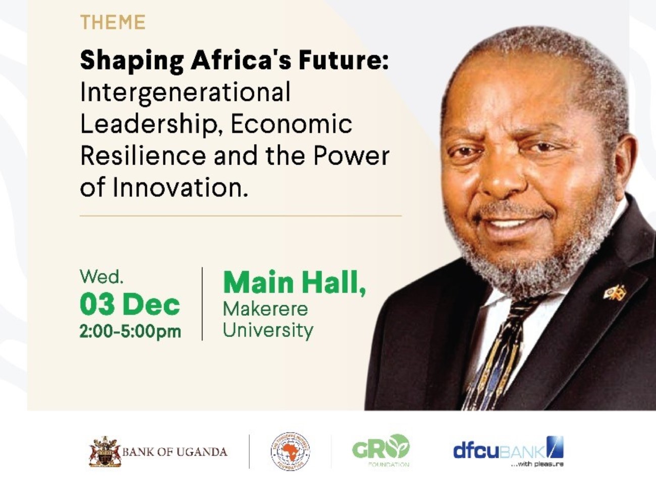 A Legacy That Still Speaks: Announcing the 2025 Emmanuel Tumusime Mutebile Annual Public Lecture, 3rd December 2025, Main Hall, Makerere University, Kampala Uganda, East Africa.