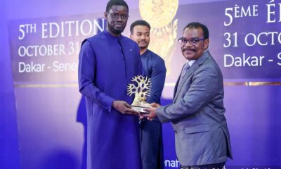 8th Galien Forum Africa in Dakar, Senegalese President Bassirou Diomaye Faye presents Dr. Michael Makanga with the Special Career Achievement Galien Prize under the theme Health sovereignty on 31 October 2025. West Africa.