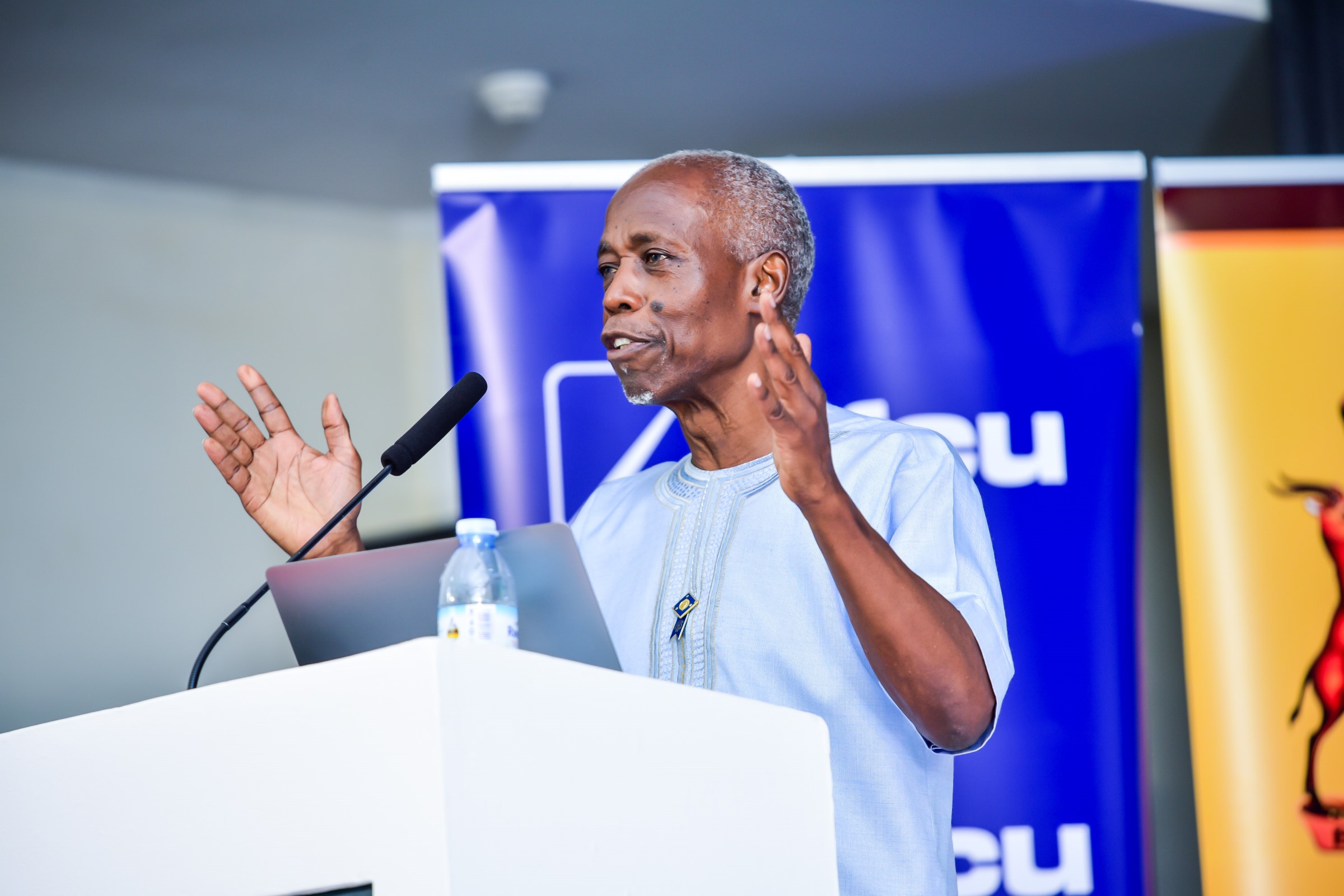 Eng. Dr. F.F. Tusubira. Makerere University hosted the Tumusiime Mutebile Annual Lecture, a tradition established to honour the life and legacy of the late Prof. Emmanuel Tumusiime-Mutebile, an outstanding alumnus and former Governor of the Bank of Uganda who passed away in 2022, 3rd December 2025, Main Hall, Kampala Uganda, East Africa.