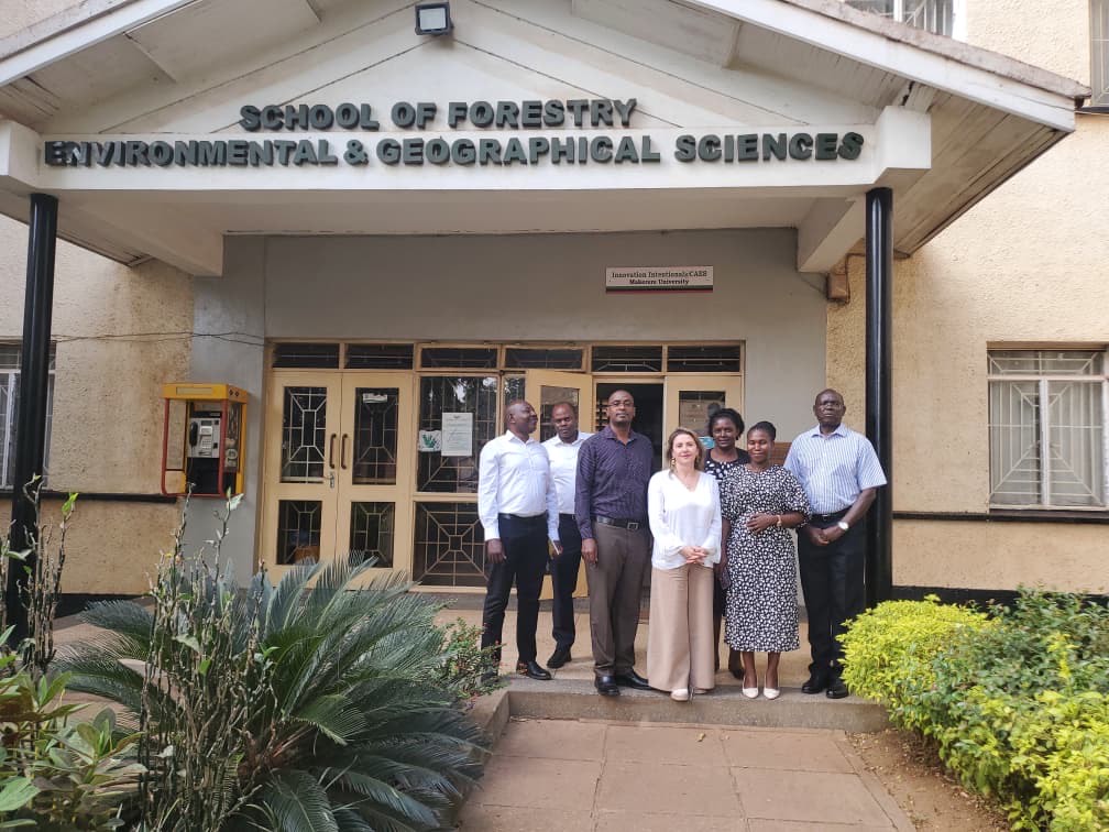 The team at the School of Forestry, Environmental, and Geographical Sciences at CAES. Department of Tourism, College of Agricultural and Environmental Sciences (CAES) hosts Prof. Sofia Asonitou from the University of West Attica, Greece, also Regional Coordinator for the Sub-Saharan Africa region under the Erasmus+ International Credit Mobility (ICM) framework at her institution. 11 December 2025, Makerere University, Kampala Uganda.