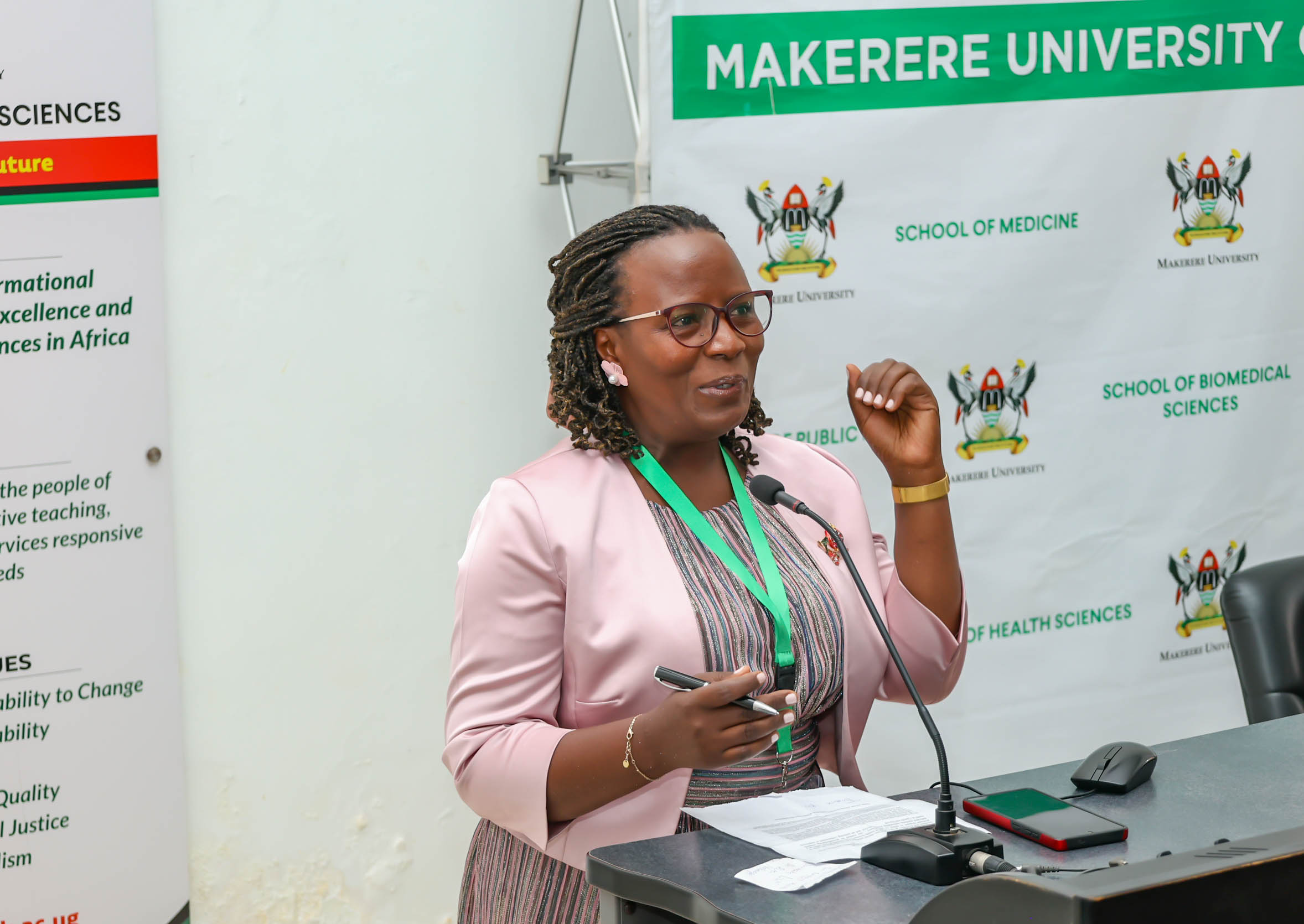 Associate Professor Alison Kinengyere. Centennial Exhibition marking 100 years of Makerere University College of Health Sciences (MakCHS) opening 8th December 2025, Sir Albert Cook Library, Mulago Hill, Kampala Uganda, East Africa.