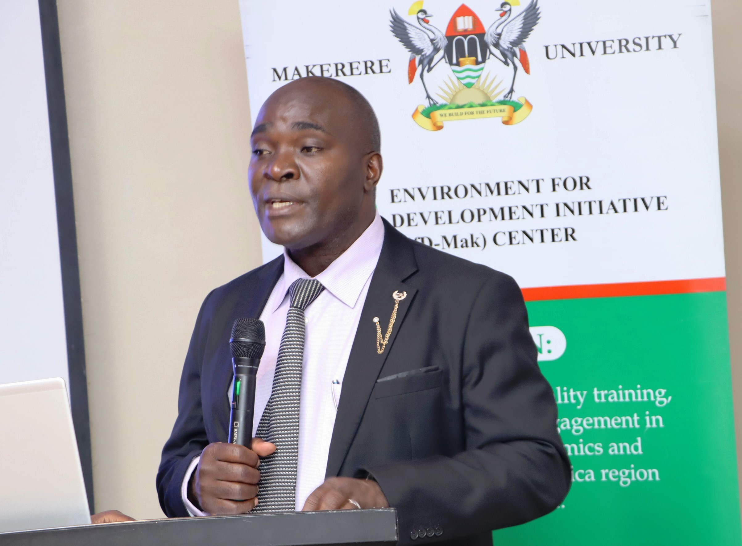 Dr. John Sseruyange represented the Director EfD-Mak centre. The high-level annual workshop organised by the Environment for Development (EfD) Makerere University Centre through its regional Inclusive Green Economy (IGE) Programme to draw a roadmap for accelerating the adoption of Climate Smart Agriculture (CSA) as Uganda struggles with rising climate shocks, stagnating agricultural productivity and worsening poverty levels, held on December 4, 2025 at the Sheraton Kampala Hotel, Uganda, East Africa.
