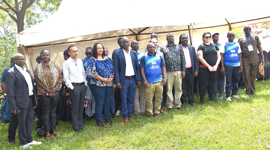 Some of the organizers and sponsors of the festival at the fish festival. Makerere University, through the College of Natural Sciences (CoNAS), recognized for its outstanding contribution to the development of the fisheries sector in Uganda, award was presented during the Sustainable Fisheries, Aquaculture, and Environmental Awards Ceremony at the 7th edition of the Jinja Fish Festival, 6th–7th December 2025, Across the Nile Resort, along the banks of the River Nile, Njeru Municipality, Buikwe District, Uganda, East Africa.