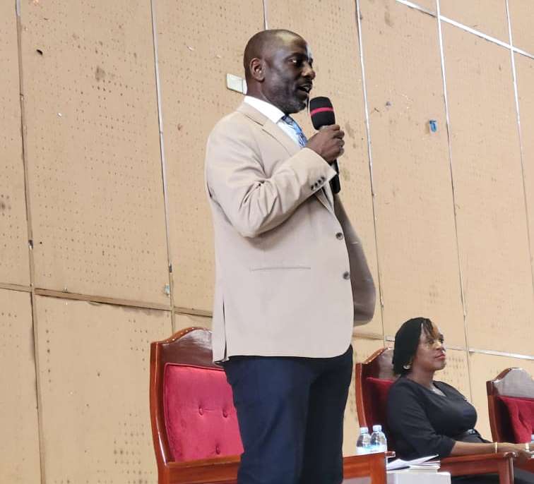 Prof. Julius Kikooma, Director of Graduate Training. Graduate Supervision and Mentorship Course and PhD Students who successfully undertook the University’s compulsory cross-cutting doctoral courses Certificate Award Ceremony, Yusuf Lule Central Teaching Facility Auditorium, 15 December, 2025, Makerere University, Kampala Uganda, East Africa.