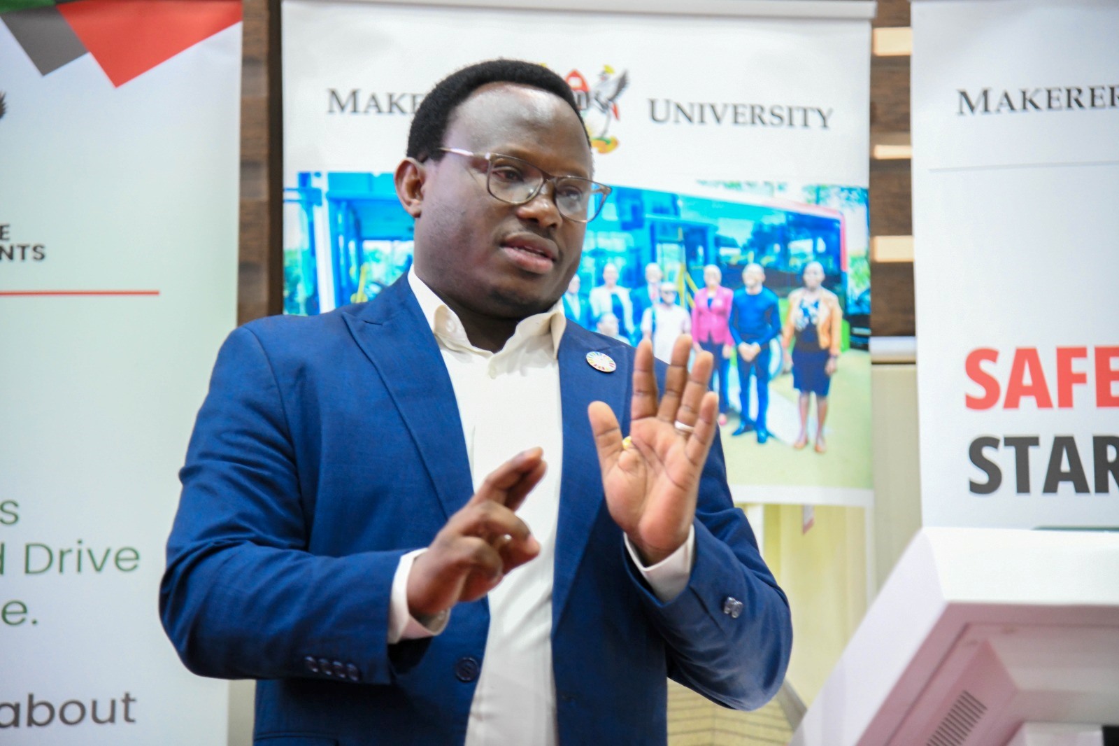 Mr. Ambrose Murangira. Capacity building session on inclusion for Students and Staff with Disabilities organized by the Office of the Dean of Students on Friday December 12, 2025, Makerere University School of Public Health Auditorium, Kampala Uganda, East Africa.