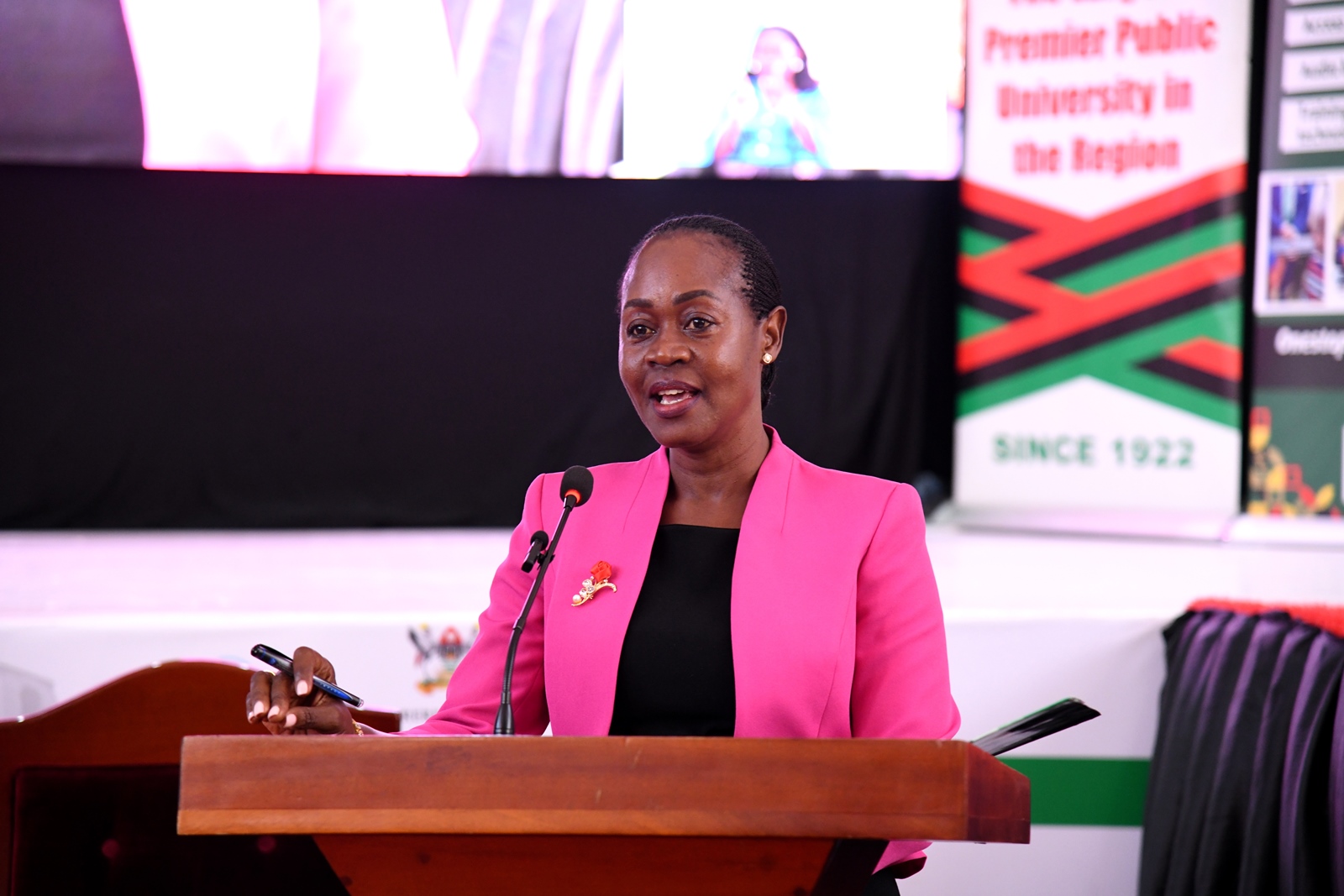 Dr. Winifred Kabumbuli. Makerere University International Day of Persons with Disabilities Celebration, a moment dedicated to reflection on inclusion and shared responsibility organised by the Dean of Students and 91st Guild Ministry of Students with Disabilities, 1st December 2025, Main Hall, Kampala Uganda, East Africa.