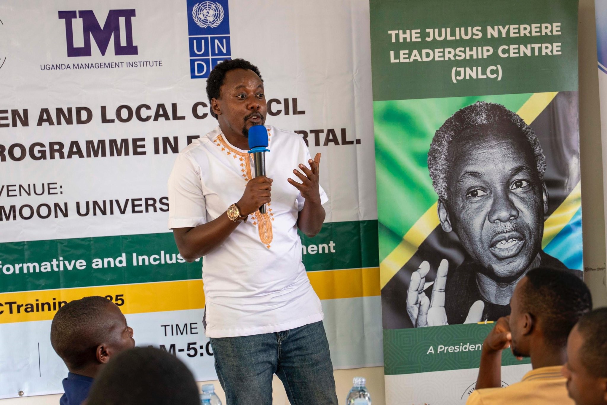 Dr. Gardner Herbert Rwakiseta, Programme Coordinator at JNLC. Makerere University, Julius Nyerere Leadership Centre (JNLC) in partnership with the United Nations Development Programme (UNDP), three-day comprehensive leadership training targeting youth, young women, and local council leaders for more than 70 participants starting 4th December 2025 at Mountains of the Moon University (MMU) in Fort Portal City Uganda, East Africa.