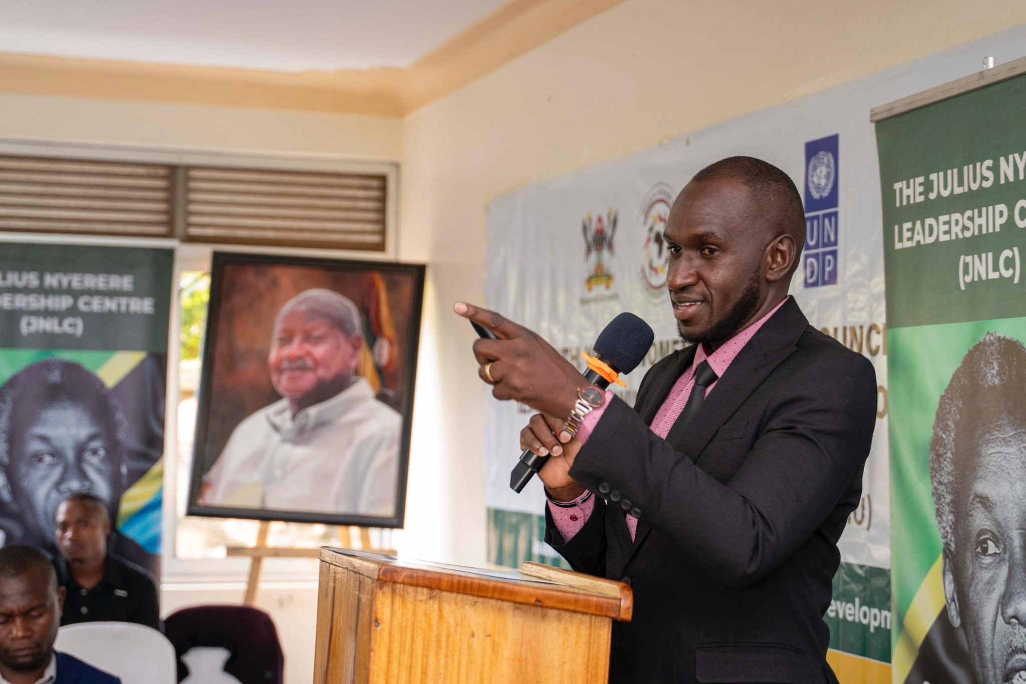 Mr. David Nyaribi, Leadership and Governance Specialist at ActionAid International. Makerere University, Julius Nyerere Leadership Centre (JNLC) in partnership with the United Nations Development Programme (UNDP), three-day comprehensive leadership training targeting youth, young women, and local council leaders for more than 70 participants starting 4th December 2025 at Mountains of the Moon University (MMU) in Fort Portal City Uganda, East Africa.