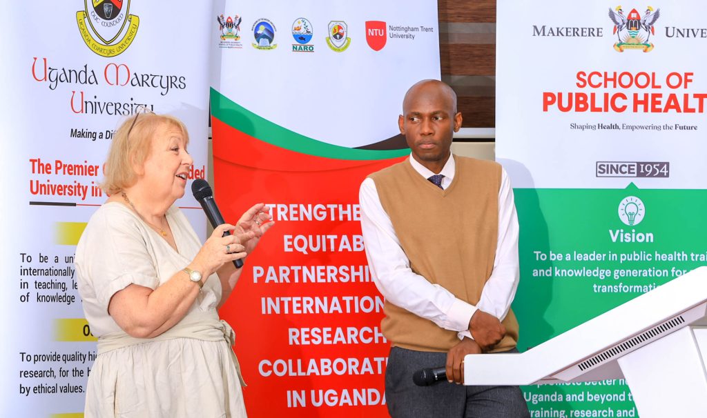 NTU’s Prof. Linda Gibson and MakSPH’s Assoc. Prof. David Musoke at the British Academy Equitable Partnerships Workshop on November 20, 2025, reflecting on 15 years of the successful NTU–Mak partnership.