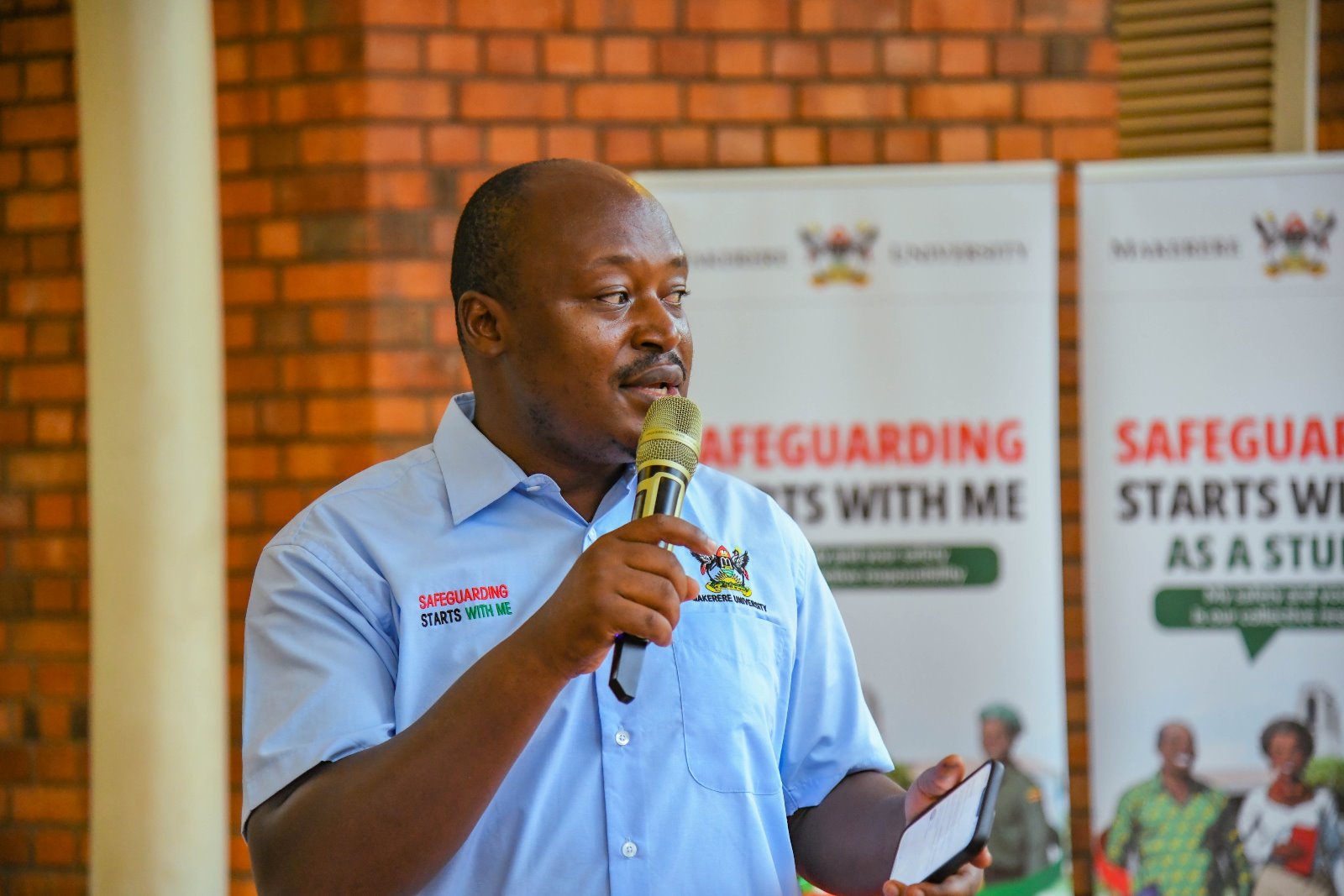 Dr. Rodney Rugyema. Makerere University student and staff Safeguarding Champions celebration of Semester One achievements, 28th November 2025, Makerere Institute of Social Research (MISR) Gardens, Kampala Uganda, East Africa.