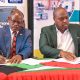 Prof. Barnabas Nawangwe (L) and Mr. Frantz Morency sign the agreement on 6th December 2025.