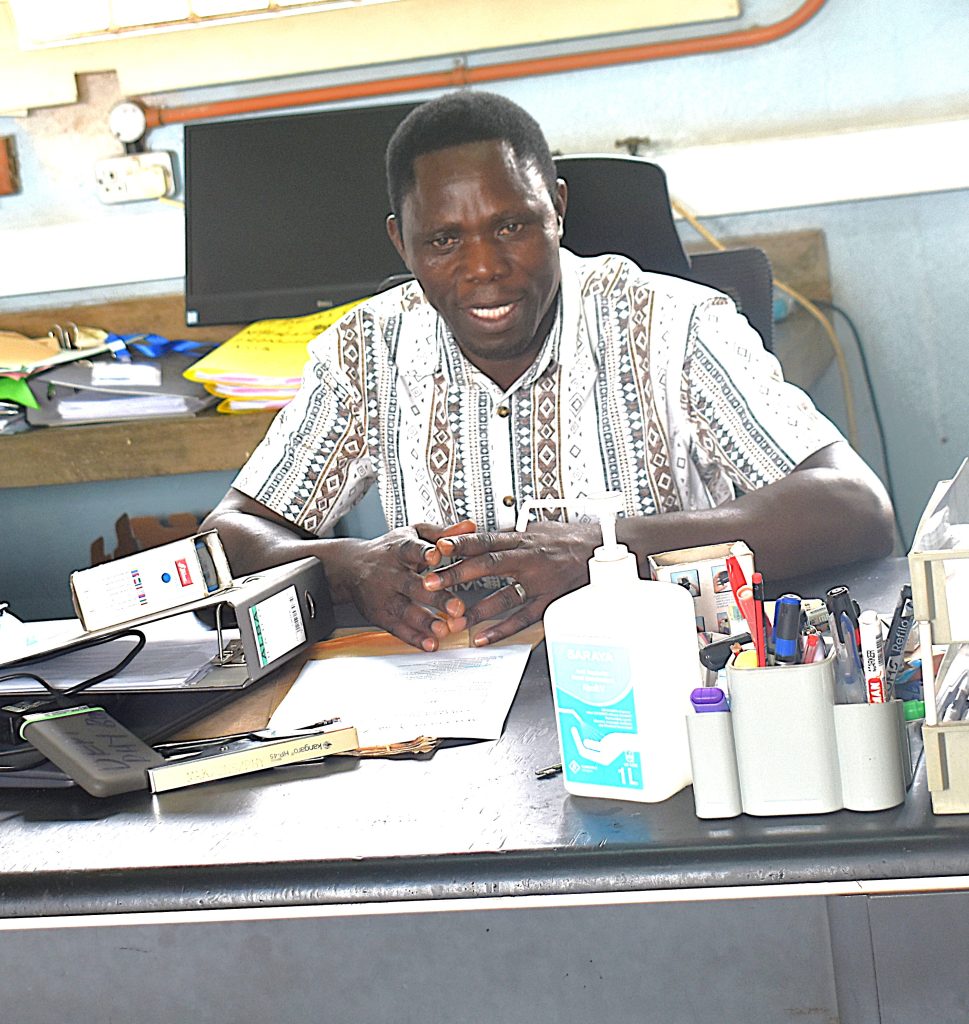 Dr Oruru addressing staff at the handover ceremony. Dr Oruru Bosco appointed Acting Head of the Department of Physics at the College of Natural Sciences (CoNAS), Makerere University, Kampala Uganda, East Africa, effective 1st January 2026. Official handover ceremony, 6th January 2026.