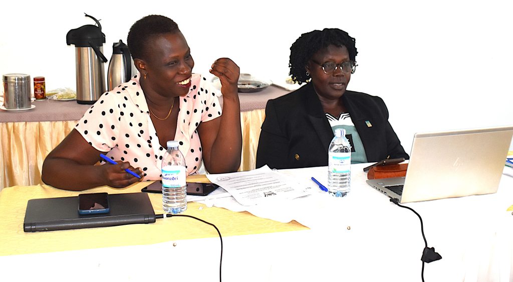 Ms. Nelly Badaru (R), Gender Specialist on the project with Bandaru Irene, Research Assistant during the training. Department of Zoology, Entomology, and Fisheries Sciences at Makerere University, in partnership with Nutreal Ltd and Kati Farms Ltd NutriFishPlus Project team one-day capacity-building training for research assistants on the Monitoring, Evaluation, and Learning (MEL) framework and the household survey tool, 13th January 2026, Ridar Hotel Seeta, Mukono District, Uganda, East Africa.