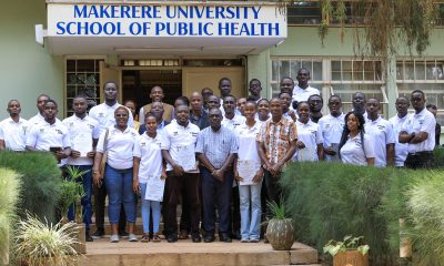 Graduands of the 2025 Certificate Course in Water, Sanitation and Hygiene (CWASH) pose for a group photo at the Makerere University School of Public Health, following the successful completion of the short course in July 2025. Makerere University School of Public Health, Mulago Hospital Complex, Kampala Uganda, East Africa.