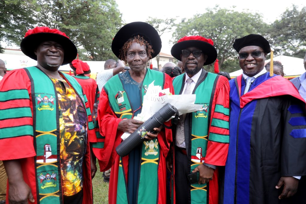 Dr Ojera Alal Ato Gertrude Miriam studied the chemical components of Malakwang leaves and how they are influenced by processing. 76th Graduation Ceremony, Day 1, College of Agricultural and Environmental Sciences (CAES). Commencement Speaker-Prof. Nicholas Ozor, the Executive Director of the African Technology Policy Studies Network, Nairobi, Kenya. 24th February 202, Freedom Square, Makerere University, Kampala Uganda, East Africa.