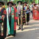 Left to Right: Prof. Barnabas Nawangwe,Prof. Nicholas Ozor, Rt. Hon. Daniel Kidega, Dr. Lorna Magara, Hon. Dr. Joyce Moriku Kaducu, Ms. Anthea Ampaire and Hon. Dr. Crispus Kiyonga in the academic procession. 76th Graduation Ceremony, Day 1, CAES, CoCIS, CEES and School of Law. Commencement Speaker-Prof. Nicholas Ozor, the Executive Director of the African Technology Policy Studies Network, Nairobi, Kenya. 24th February 202, Freedom Square, Makerere University, Kampala Uganda, East Africa.