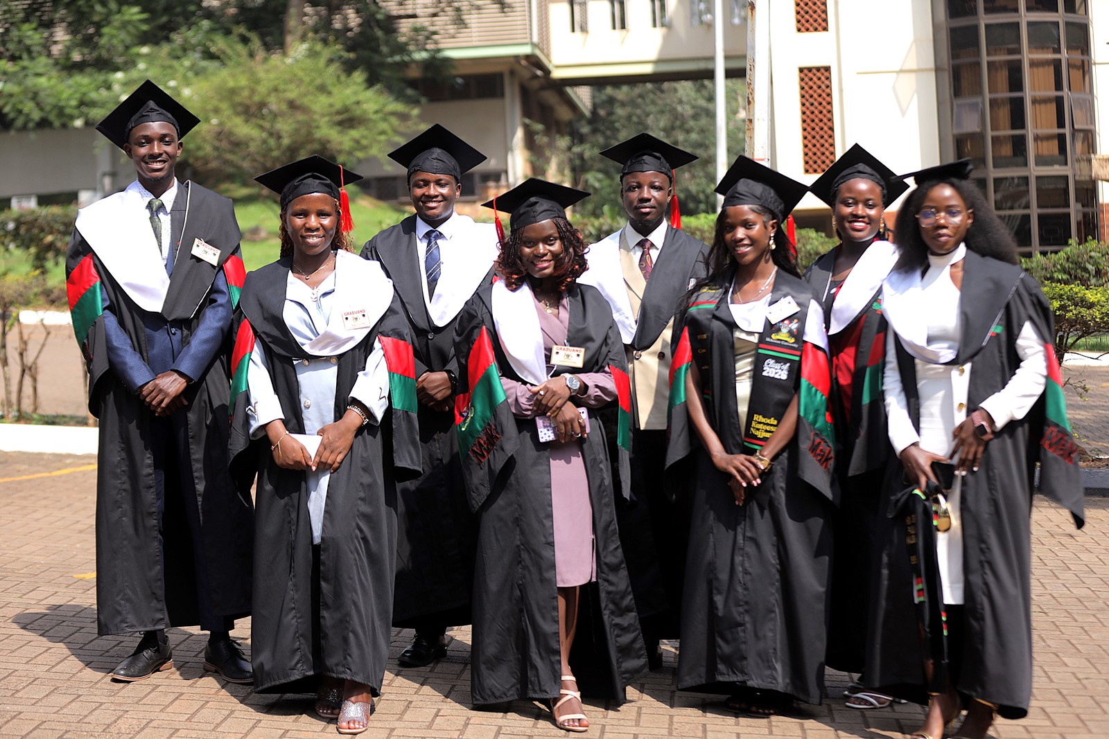 Some of the undergraduate students at the ceremony. 76th Graduation Ceremony, Day 2, College of Natural Sciences (CoNAS). Commencement Speaker-Dr. Margaret J. Kigozi, Makerere University Endowment Fund Chairperson. 25th February 2026, Freedom Square, Kampala Uganda, East Africa.