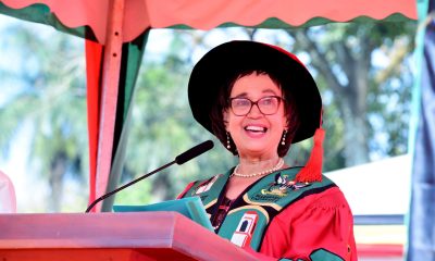 Dr. Maggie Kigozi delivers the Commencement Speech on Day 2 of the 76th Graduation Ceremony. 76th Graduation Ceremony, Day 2, College of Natural Sciences (CoNAS), the College of Veterinary Medicine, Animal Resources and Bio-Security (CoVAB), the College of Health Sciences (CHS) and the School of Public Health (SPH). Commencement Speaker-Dr. Margaret J. Kigozi, Makerere University Endowment Fund Chairperson. 25th February 2026, Freedom Square, Kampala Uganda, East Africa.