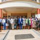 Prof. Barnabas Nawangwe (Centre) with Prof. Edward Bbaale, Ms. Christine Kasedde, Ms. Monica Edemachu Ejua, Prof. Helen Nambalirwa Nkabala and MoKCC&MA Officials in a group photo on 10th February 2026. One-week training for Ministry of Kampala Capital City and Metropolitan Affairs (MoKCC&MA) officials on Integrating and Managing Environmental, Social, Health and Safety (ESHS) Safeguards in Procurement conducted by the Public Investment Management (PIM) Centre of Excellence officially opened by the Vice Chancellor Prof. Barnabas Nawangwe,10th February 2026, College of Business and Management Sciences, Makerere University, Kampala Uganda, East Africa.