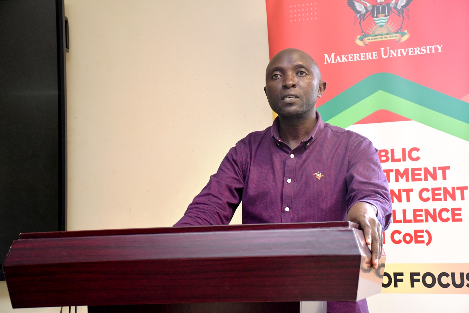 Dr. Jude Mugarura. Four-day training for Ministry of Kampala Capital City and Metropolitan Affairs (MoKCC&MA) officials on Integrating and Managing Environmental, Social, Health and Safety (ESHS) Safeguards in Procurement conducted by the Public Investment Management (PIM) Centre of Excellence certificate award ceremony, 13th February 2026, College of Business and Management Sciences, Makerere University, Kampala Uganda, East Africa.