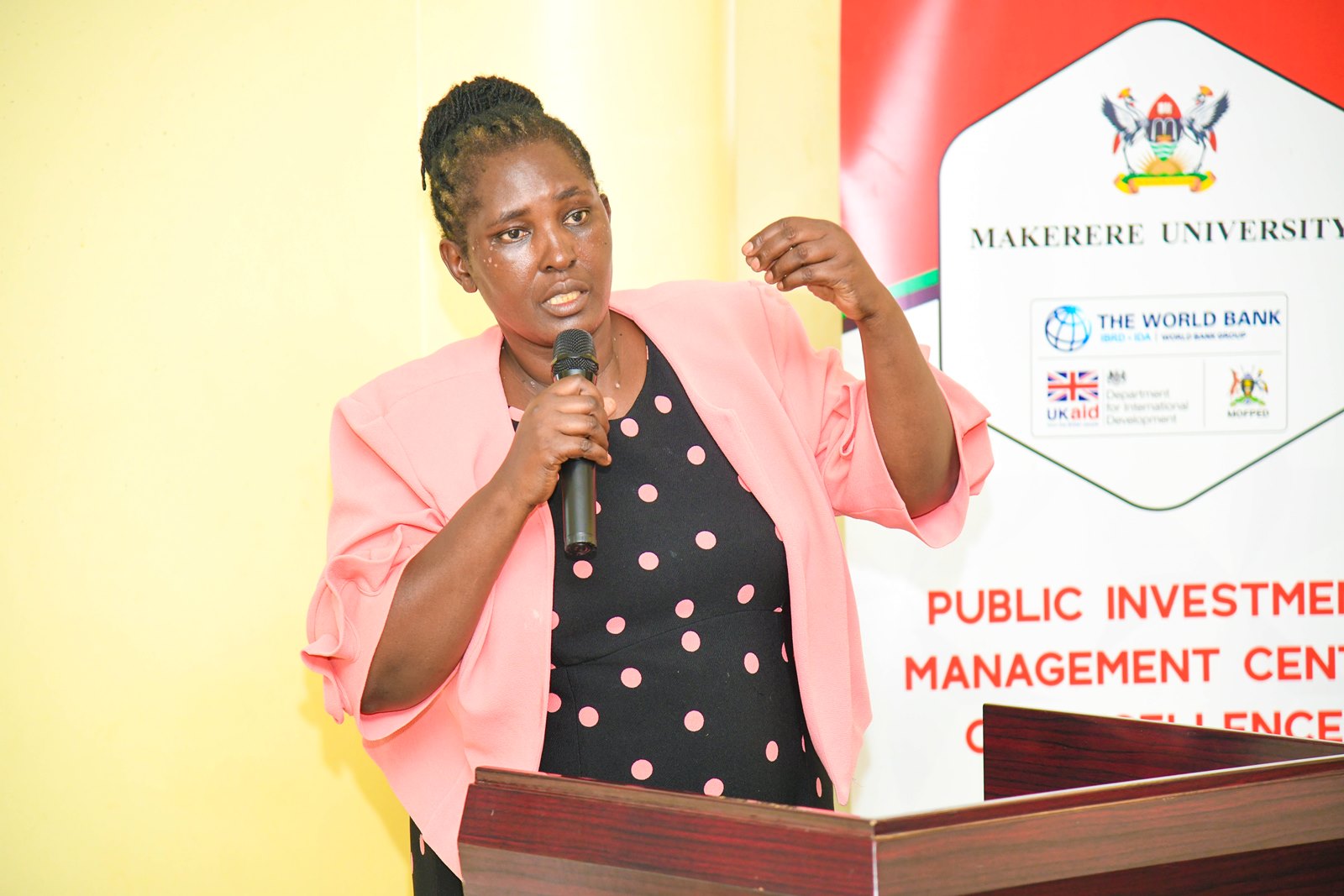 Ms. Monica Edemachu Ejua. Four-day training for Ministry of Kampala Capital City and Metropolitan Affairs (MoKCC&MA) officials on Integrating and Managing Environmental, Social, Health and Safety (ESHS) Safeguards in Procurement conducted by the Public Investment Management (PIM) Centre of Excellence Cohort 2 opening ceremony, 17th February 2026, College of Business and Management Sciences, Makerere University, Kampala Uganda, East Africa.