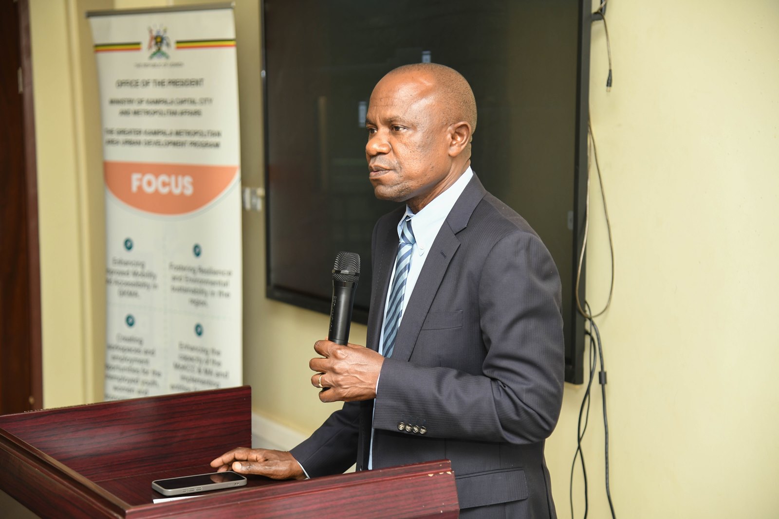 Prof. Eria Hisali. Four-day training for Ministry of Kampala Capital City and Metropolitan Affairs (MoKCC&MA) officials on Integrating and Managing Environmental, Social, Health and Safety (ESHS) Safeguards in Procurement conducted by the Public Investment Management (PIM) Centre of Excellence Cohort 2 opening ceremony, 17th February 2026, College of Business and Management Sciences, Makerere University, Kampala Uganda, East Africa.