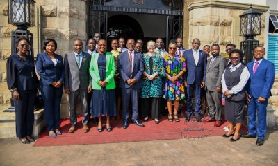 Prof. Barnabas Nawangwe (5th L) with DVCAA-Prof. Sarah Ssali (4th L), DVCFA-Prof. Winston Ireeta Tumps (3rd L), Dr. Amy Jamison (6th L), Dr. Jose Jackson-Malete (7th L) and members of Management after the meeting on 23rd February 2026. Makerere University selected to host the Africa Office of the Alliance for African Partnership (AAP), a significant milestone that underscores Makerere’s role in fostering research, innovation, and global collaborations across the continent, announced at a meeting of the University’s Central Management with an AAP delegation on 23rd February 2026, Main Building, Kampala Uganda, East Africa.