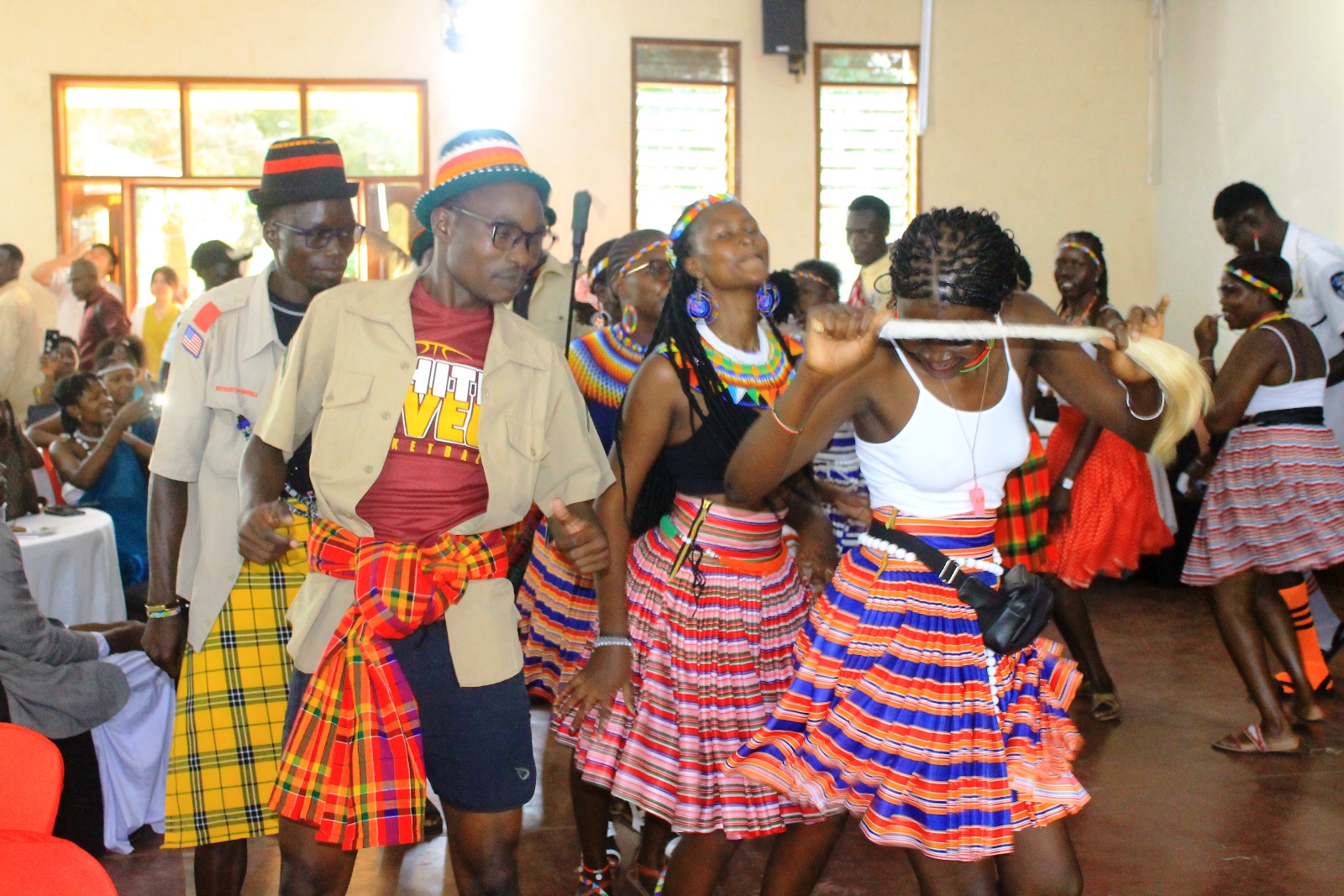 The Karamojong traditional dance at the Mastercard Foundation Scholars Program at Makerere University Annual Cultural Dinner on 13th February 2026. Mastercard Foundation Scholars Program at Makerere University annual cultural dinner to reconnect the Scholars community, share key Program updates, and create an inclusive space to strengthen belonging and engagement, 13th February 2026, Kampala Uganda, East Africa.