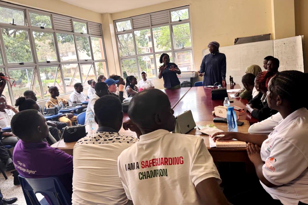 Mr. Marvin Galiwango addresses scholars.