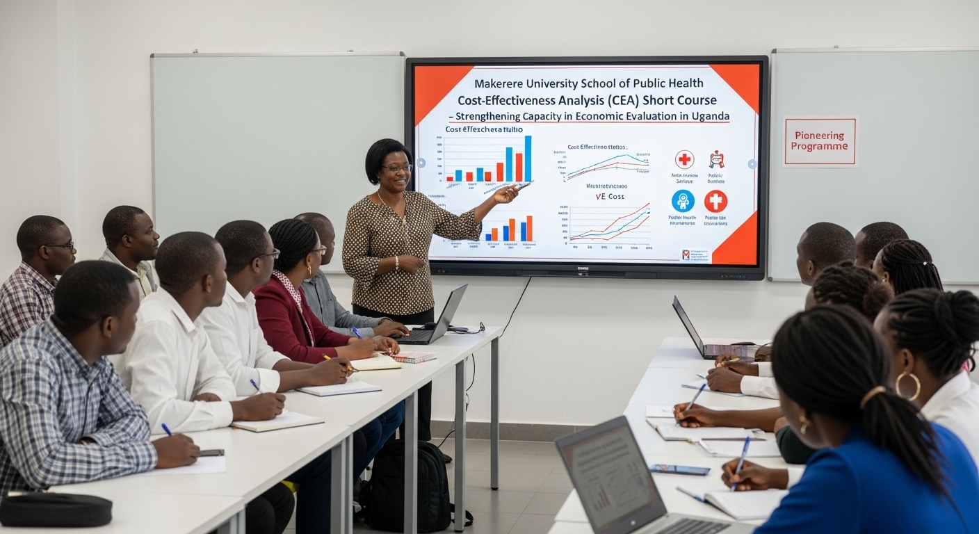Makerere University School of Public Health Graduates First Cohort of Cost-Effectiveness Analysis Short Course. Photo: ImageFX