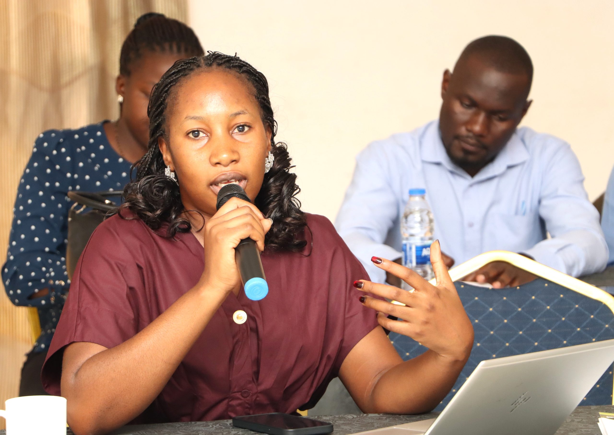 Alice Nalweera clarifying on some issues. Environment for Development (EfD) Uganda, College of Business and Management Sciences (CoBAMS) capacity-building initiative to equip local government officers with practical tools to better manage natural resources amid growing environmental pressures funded by the Government of Uganda through the Makerere University Research and Innovation Fund (Mak-RIF), 26th March 2026, Soroti, Uganda, East Africa.