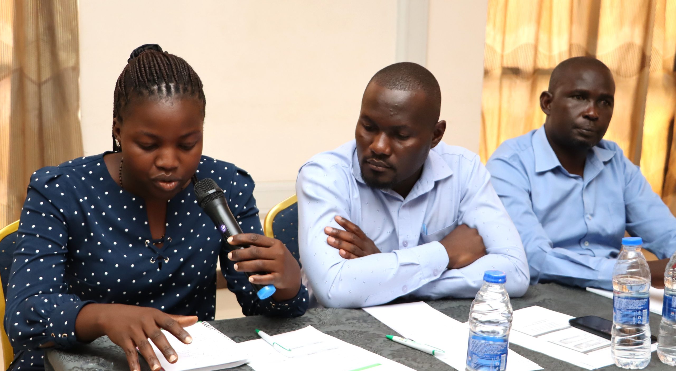An officer presenting after group discussions. Environment for Development (EfD) Uganda, College of Business and Management Sciences (CoBAMS) capacity-building initiative to equip local government officers with practical tools to better manage natural resources amid growing environmental pressures funded by the Government of Uganda through the Makerere University Research and Innovation Fund (Mak-RIF), 26th March 2026, Soroti, Uganda, East Africa.
