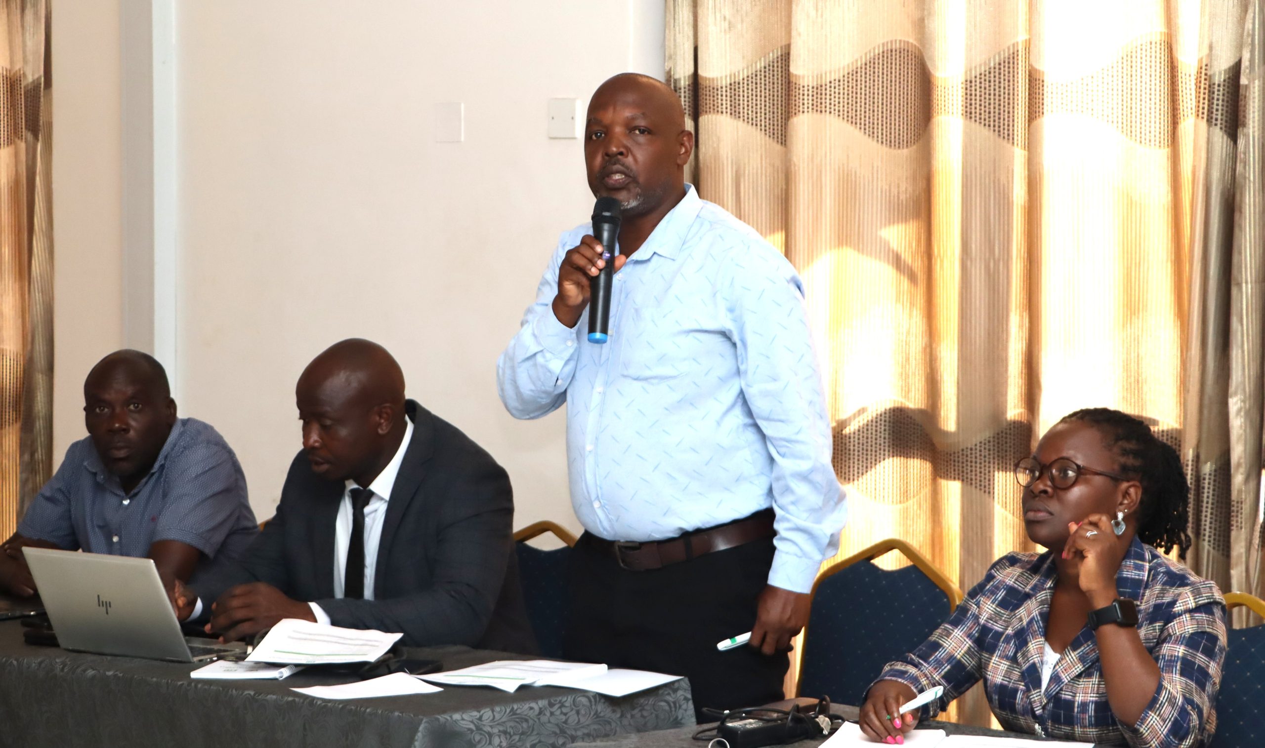 An officer speaking during the training. Environment for Development (EfD) Uganda, College of Business and Management Sciences (CoBAMS) capacity-building initiative to equip local government officers with practical tools to better manage natural resources amid growing environmental pressures funded by the Government of Uganda through the Makerere University Research and Innovation Fund (Mak-RIF), 26th March 2026, Soroti, Uganda, East Africa.